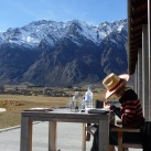 One on One - Greta with the Remarkables in the background
