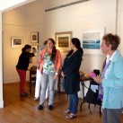 Postcards of Aotearoa - My Australian guest,  Alana Rutherford speaking to some of the exhibiting artists