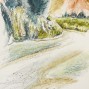 Manon Hooijschullr from the Nethelands, wonderfully alive sketch of the Shotover River and view