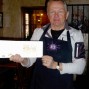 Milson with his best sketch at the Cardrona Hotel